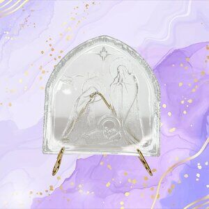 Vintage Avon Holy Nights Reflections Crystal Nativity Scene